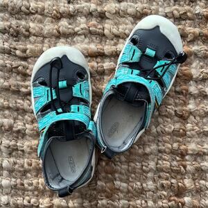 KEEN Kids Newport H2 Waterproof Sandals Gray Teal Size US 13 Youth